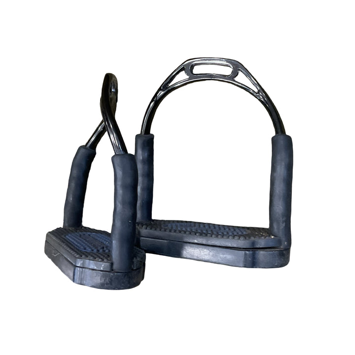 Herm Sprenger 4.5" Bow Balance Fillis Stirrups Black Used