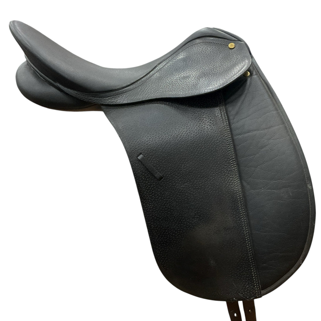 17" Bates Caprilli Medium Used Synthetic Dressage Saddle - H
