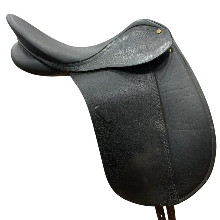 17" Bates Caprilli Medium Used Synthetic Dressage Saddle - H