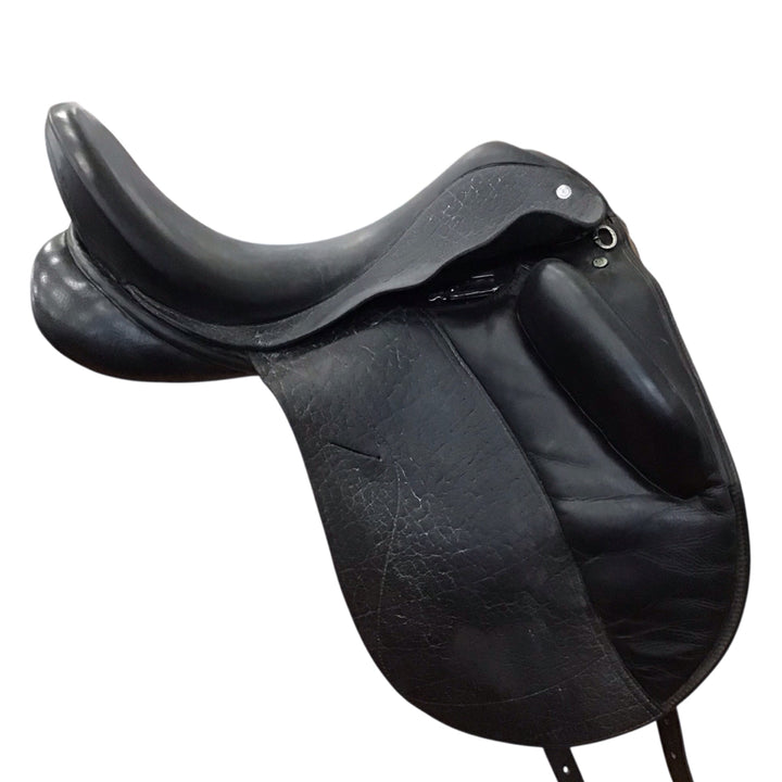 18" Custom Saddlery Wolfgang Solo Wide Used Dressage Saddle - H