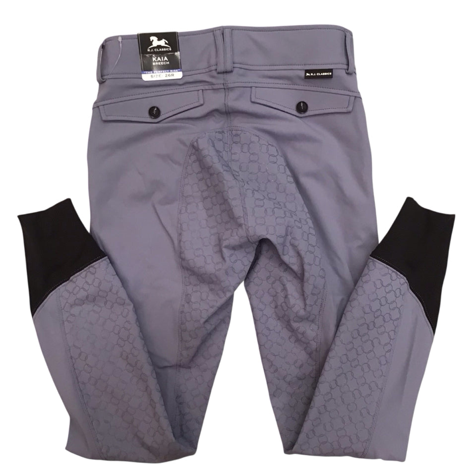 RJ Classics Women's 26R Kaia Full Seat Schooling Breech Blue Granite New - H