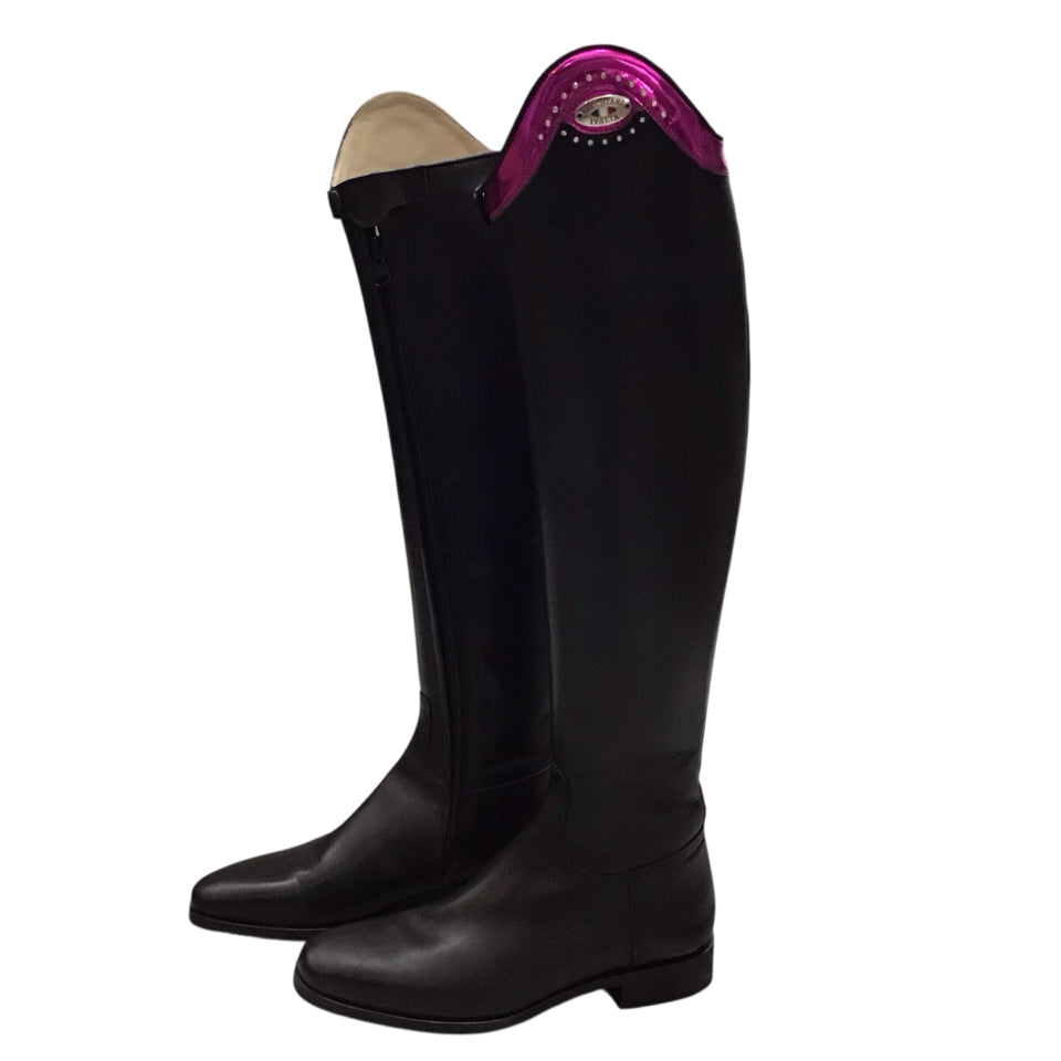 NEW Ladies Dress Boots w/ Pink Top 37 Slim Tall - H