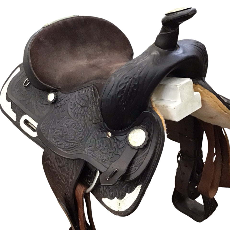 14" Big Horn 915 Full QH Bars Used Childs Western Pleasure Saddle - H