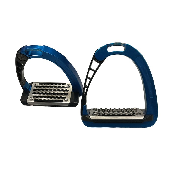 Acavallo 4" Arena AluPro Junior Safety Stirrup Blue Used - H