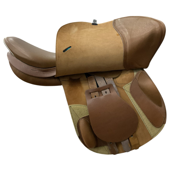 16" Prestige Hippos Red Fox 35cm Wide Like New Childs Hunter/Jumper Saddle - H