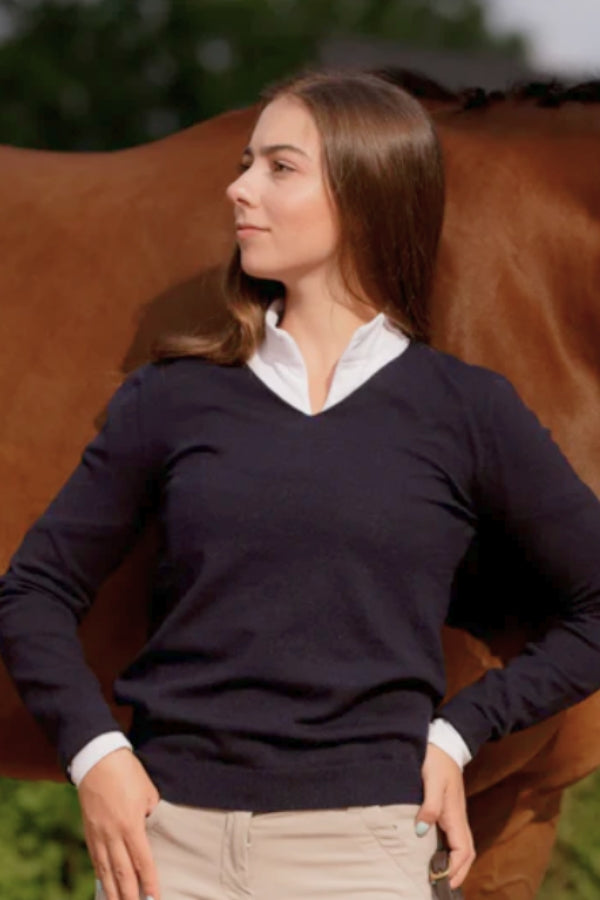 TKEQ Ladies Essential V-Neck Sweater ONLINE ONLY