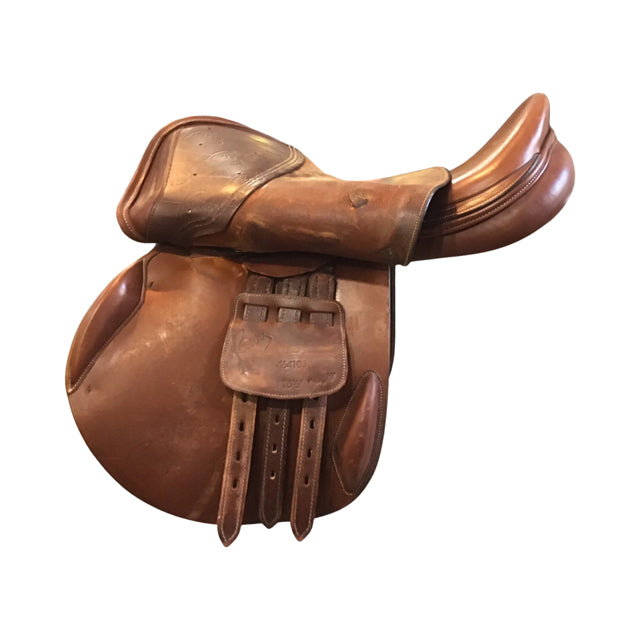 16.5" Pessoa Wide Tree Used Close Contact Saddle - C