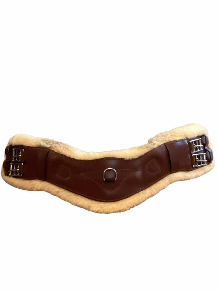 EXIONPRO 55cm/21.5" Leather Girth w/Removable Sheepskin USED B