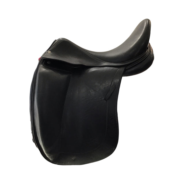 17.5" L'Apogee DL Dressage Monoflap Wide Tree Used Saddle - C