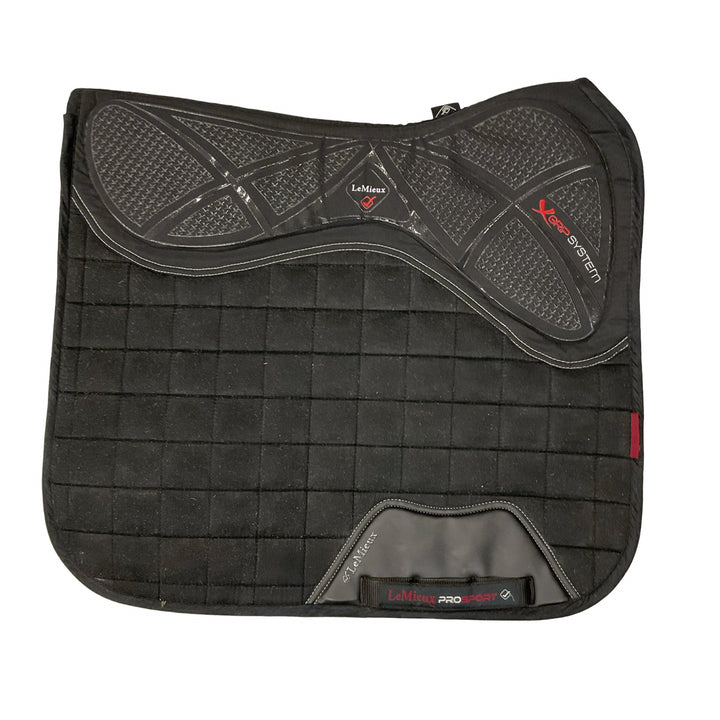 LeMieux Large Dressge X Grip Silicone Saddle Pad Black Used