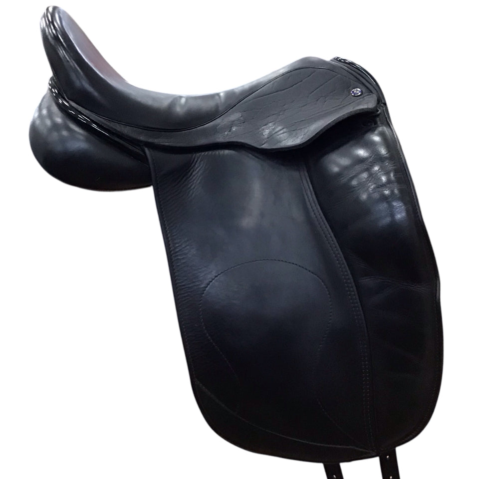 17" Hulsebos Wb4 Medium Wide Used Dressage Saddle - H