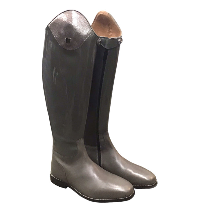 Premier Equine Ladies 41W Grey Dress Boots New - H