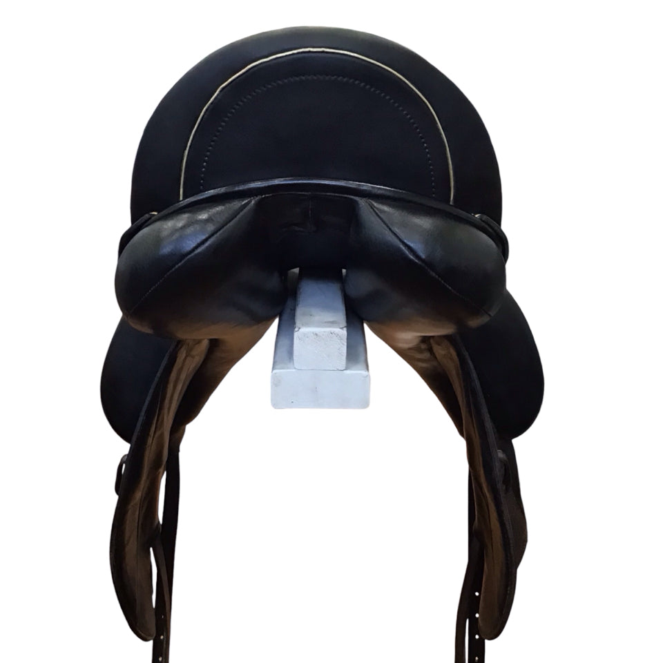 18" Custom Saddlery Icon Star Medium Used Dressage Saddle - H