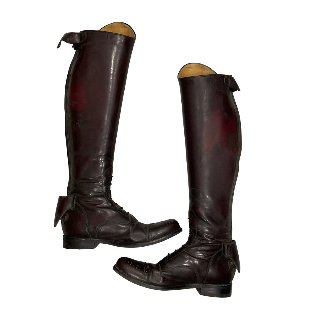 LA MUNDIAL WOMEN SHOE SIZE 39 BROWN RIDING BOOTS