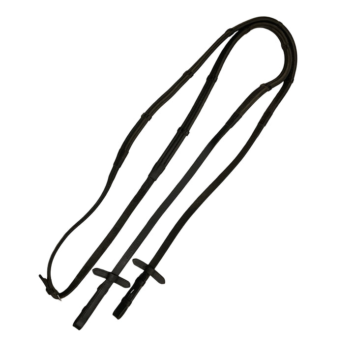 Thinline 60" No Slip Padded Reins w/ Stops Black Used - H
