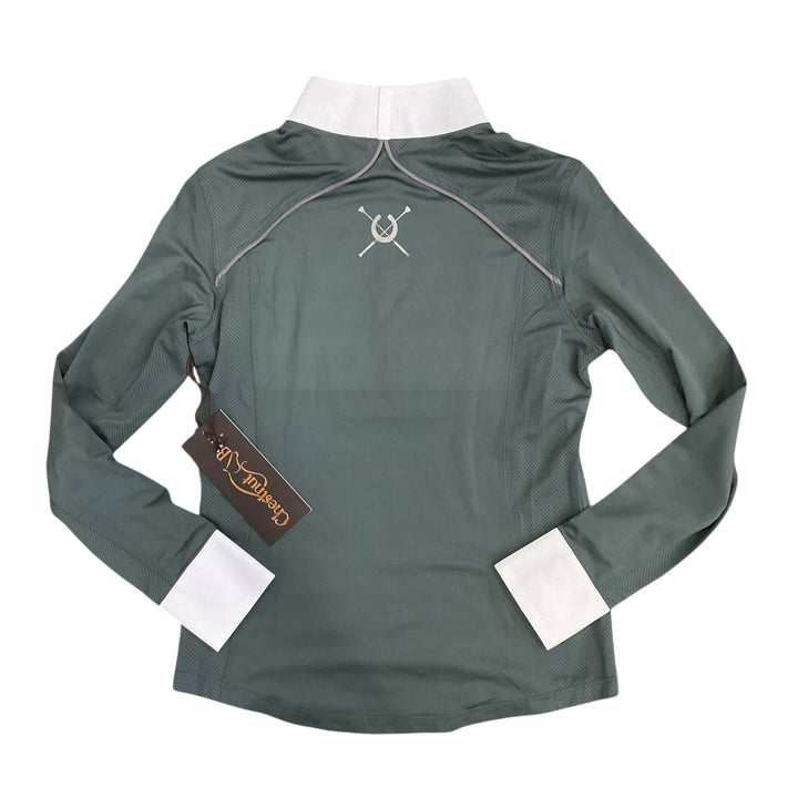 Chestnut Bay Child Medium SkyCool Liberty Youth Show Shirt Street Green New - H