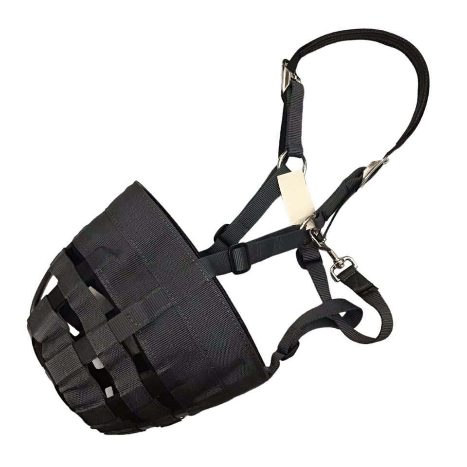 Best Friend Deluxe Grazing Muzzle with Leather Crown piece New - H