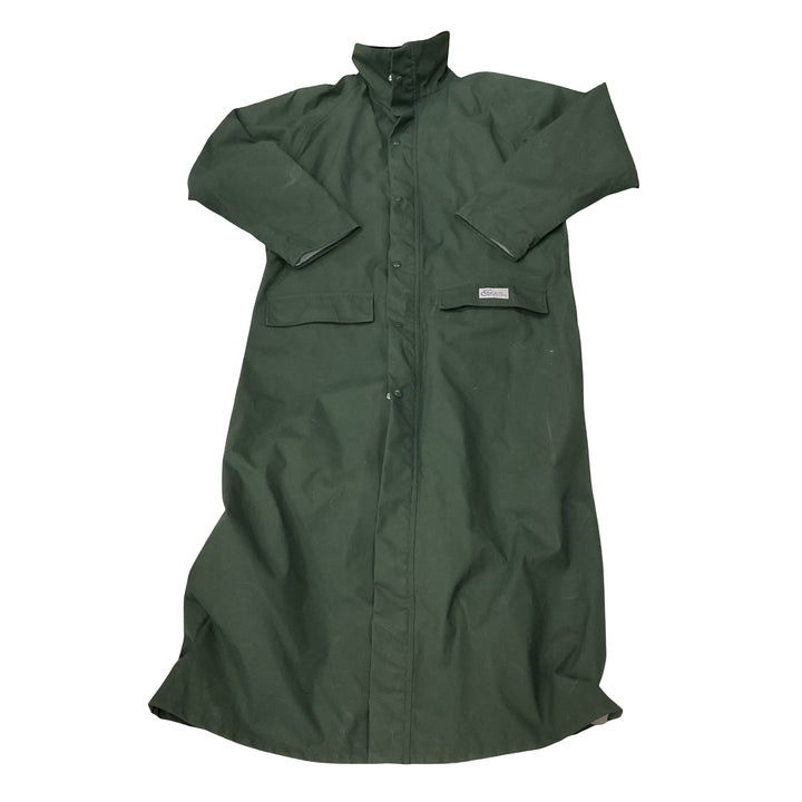 Classic Cover-Ups Large Long Rain Coat w/ Gore Tex Hunter Green Used