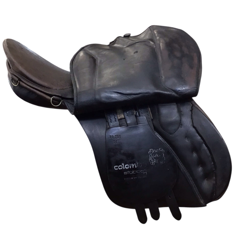 17.5" Stubben Columbo 31cm Med/Wide Used All Purpose Saddle - H