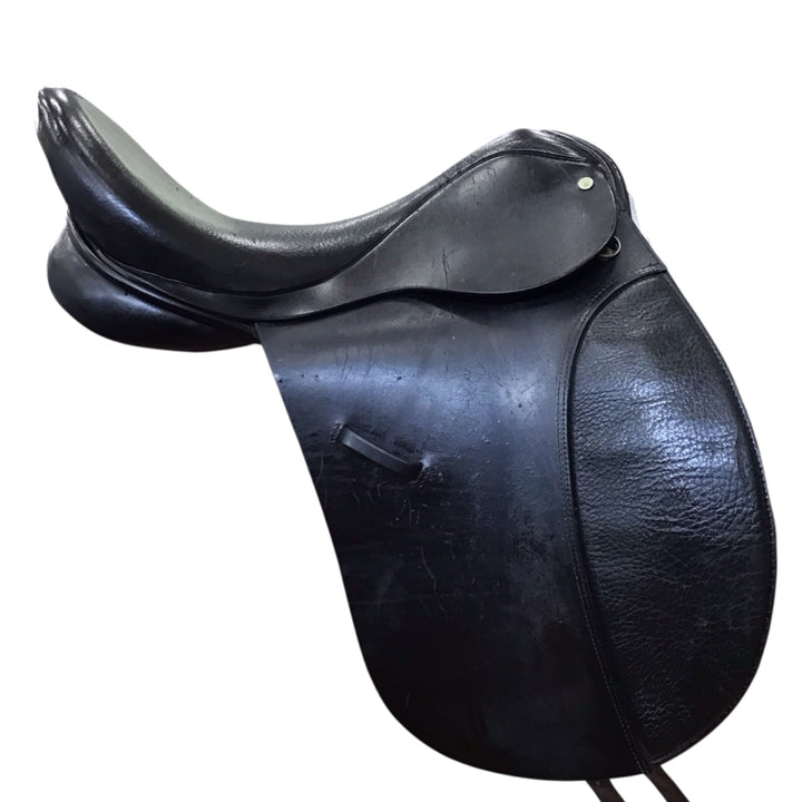 17.5" State Line Cambridge Wide Used Dressage Saddle - H