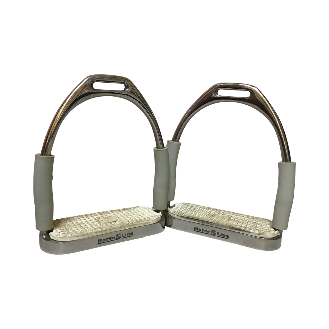 Horse S Line 4.5" Jointed Stirrups w/Pads Used