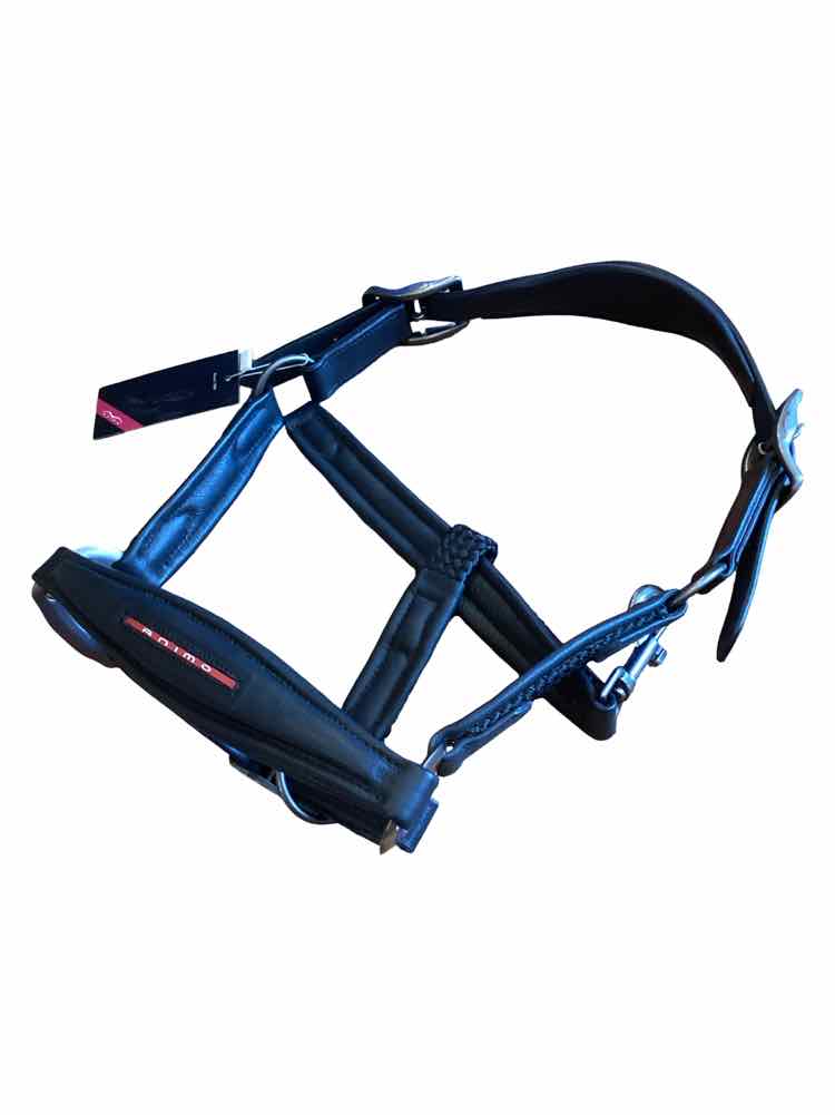 ANIMO new black leather pony halter