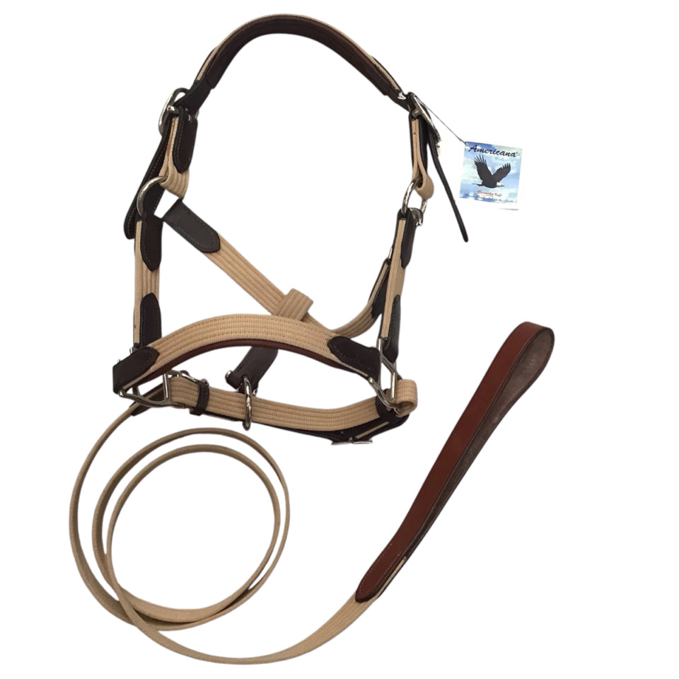 Americana Pony Size Halter with Lead New - H