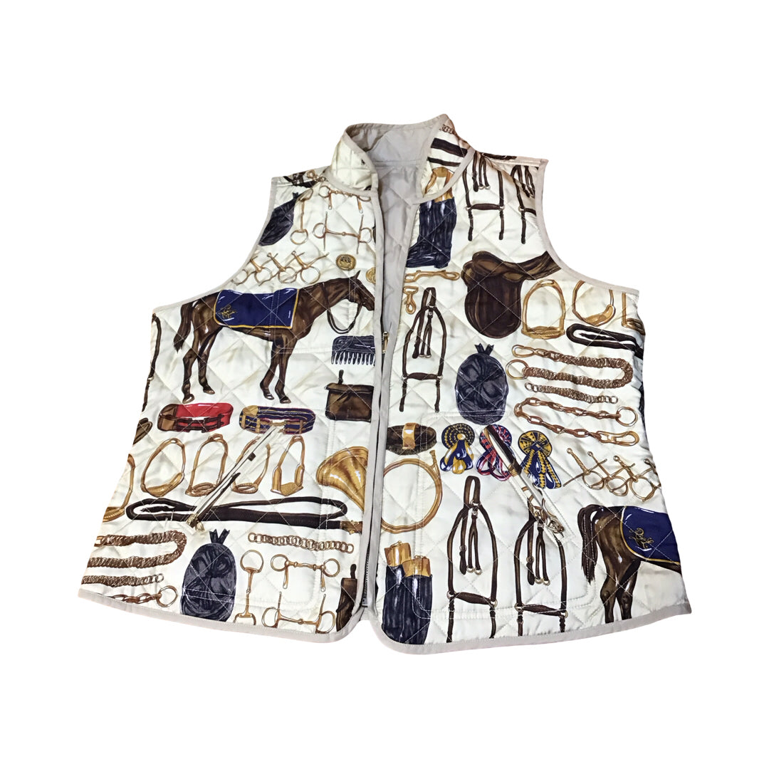 Ralph Lauren 1X Equestrian Reversible Vest Used