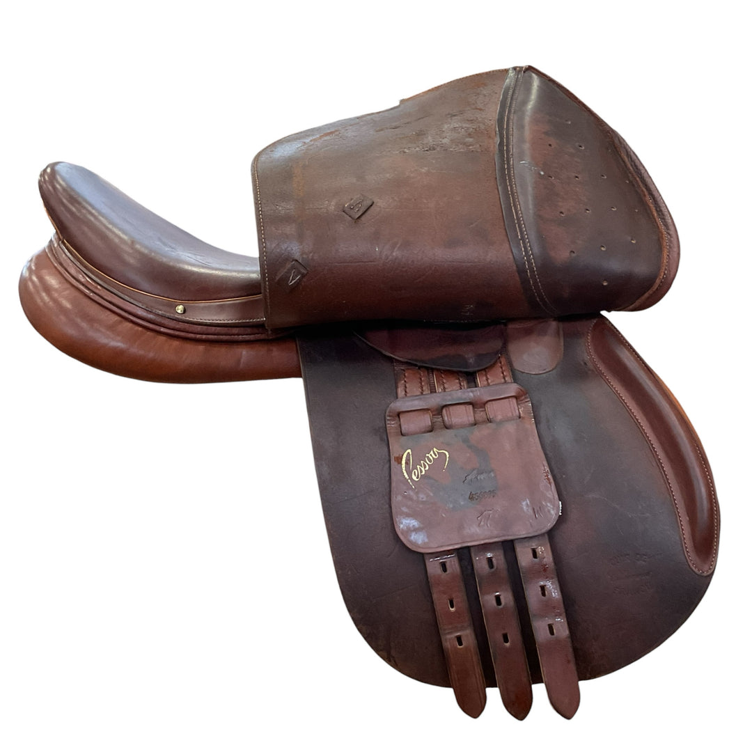 17" Pessoa Wide Used Hunter/Jumper Saddle - H