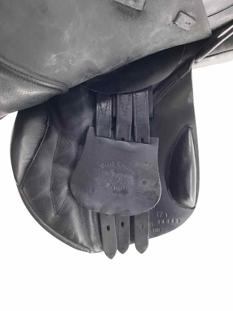 17" Black Country used wool flocked close contact saddle
