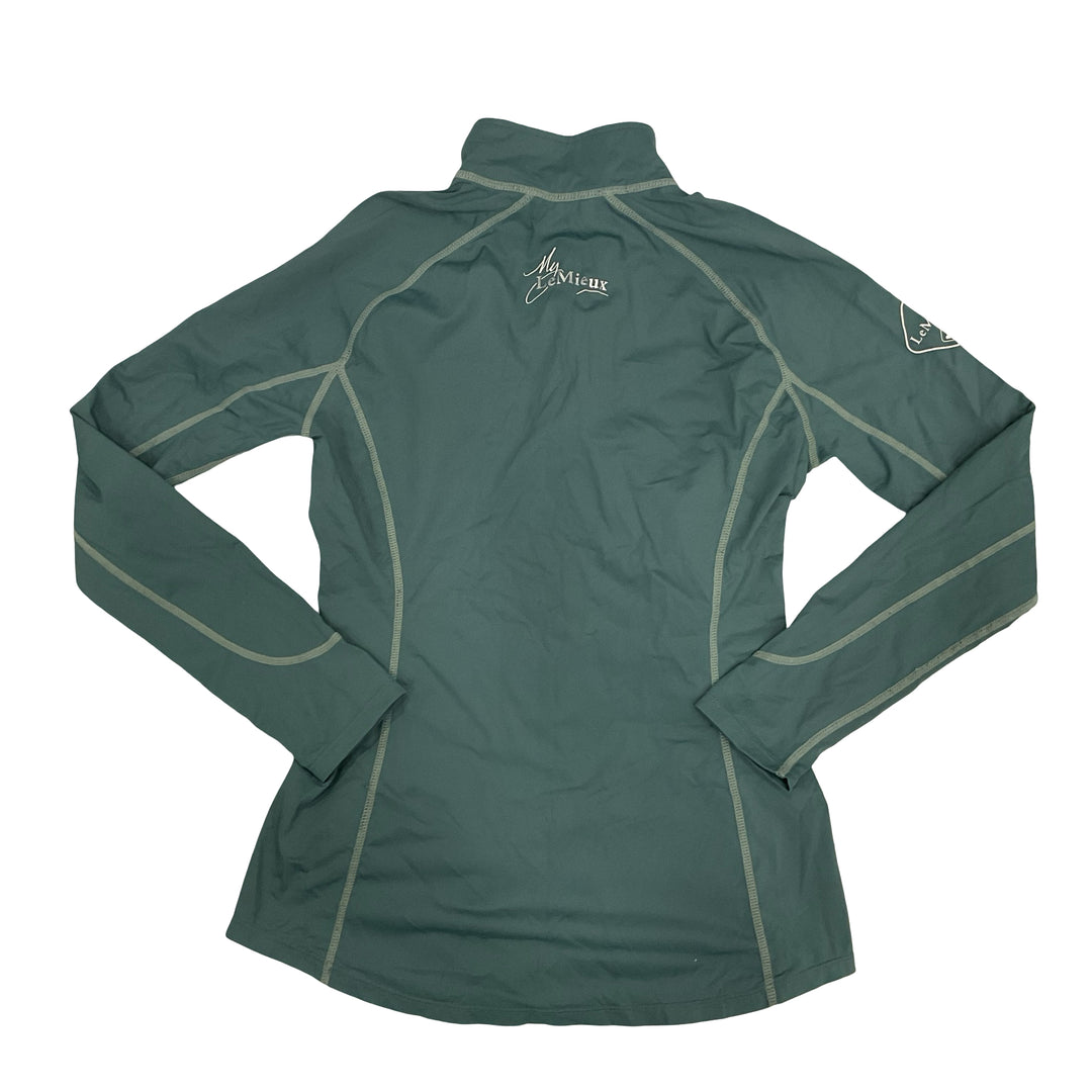 LeMieux Women's XXS Long Sleeve Quarter Zip Shirt Sage Used - H