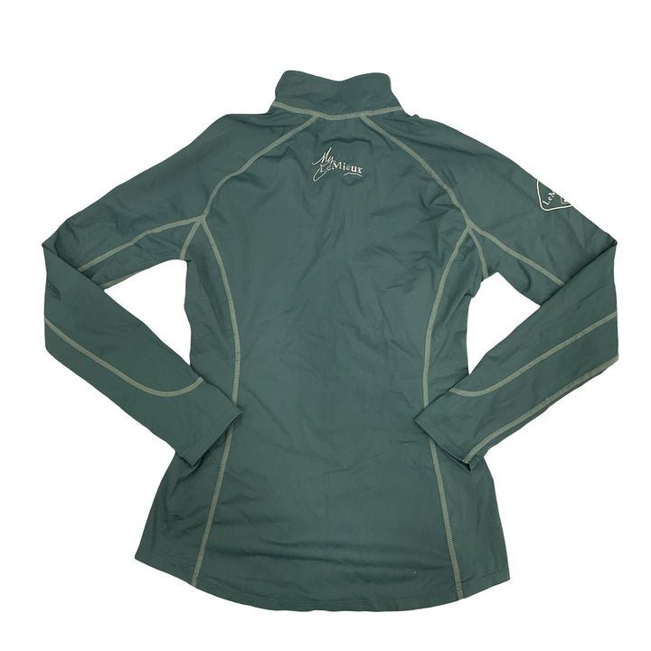 LeMieux Women's XXS Long Sleeve Quarter Zip Shirt Sage Used - H