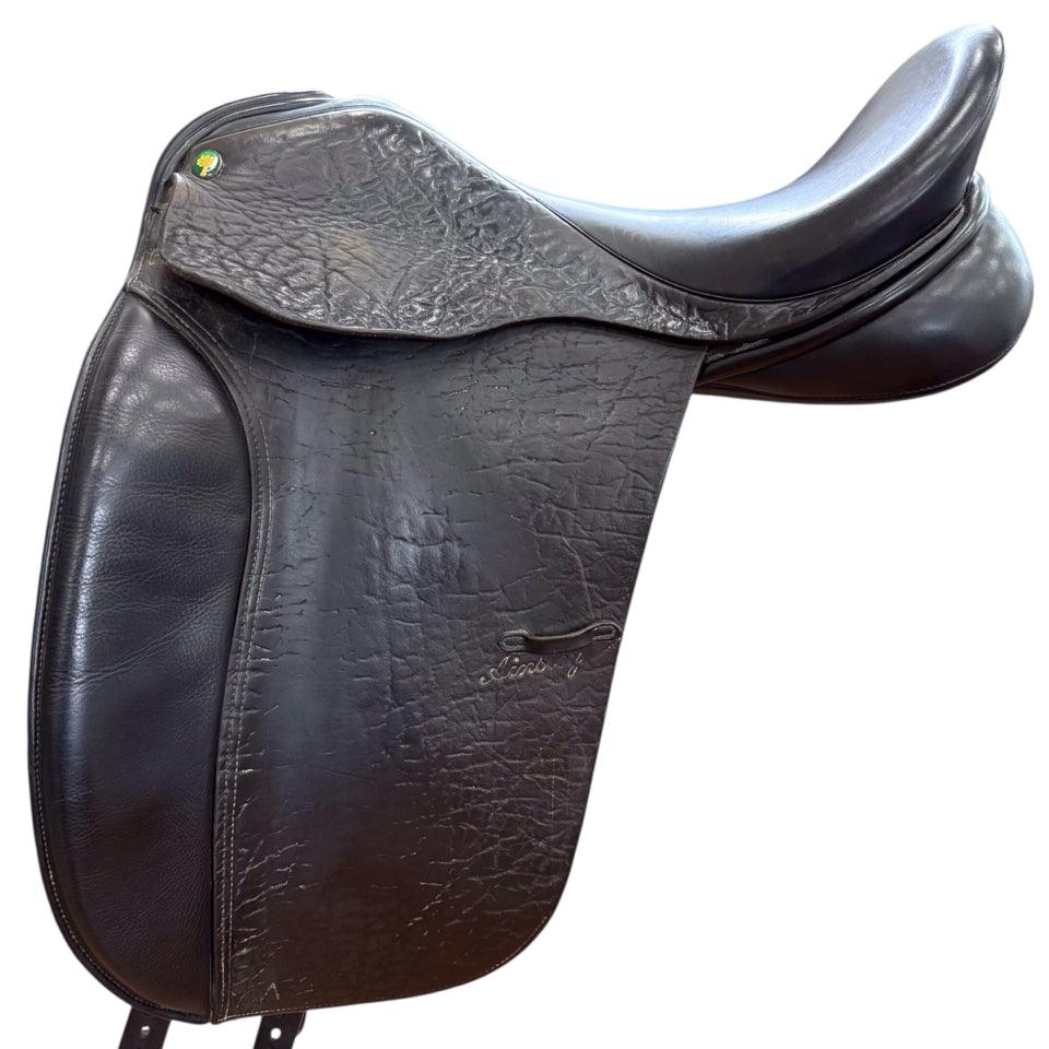 17.5" Ainsley Rubens Vanguard Medium Used Dressage Saddle - H