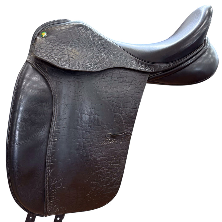 17.5" Ainsley Rubens Vanguard Medium Used Dressage Saddle - H