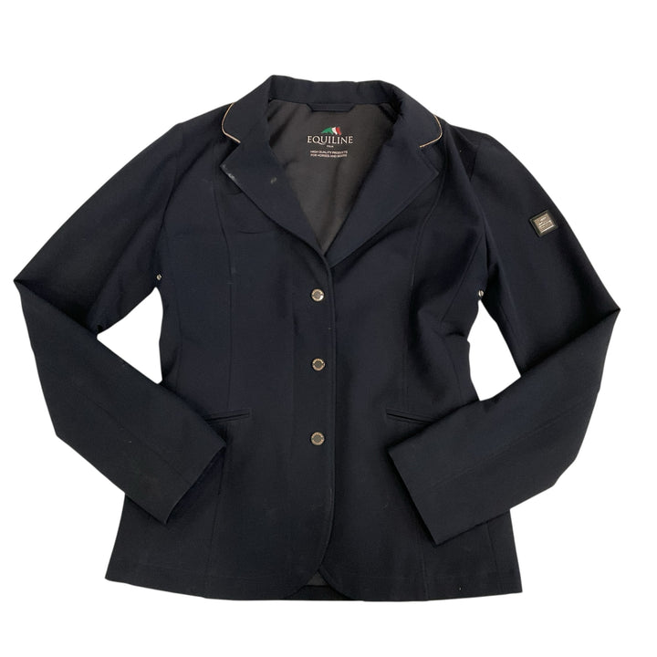Equiline Child 14/15 yr Navy Show Coat w/ Rose Gold Used - H