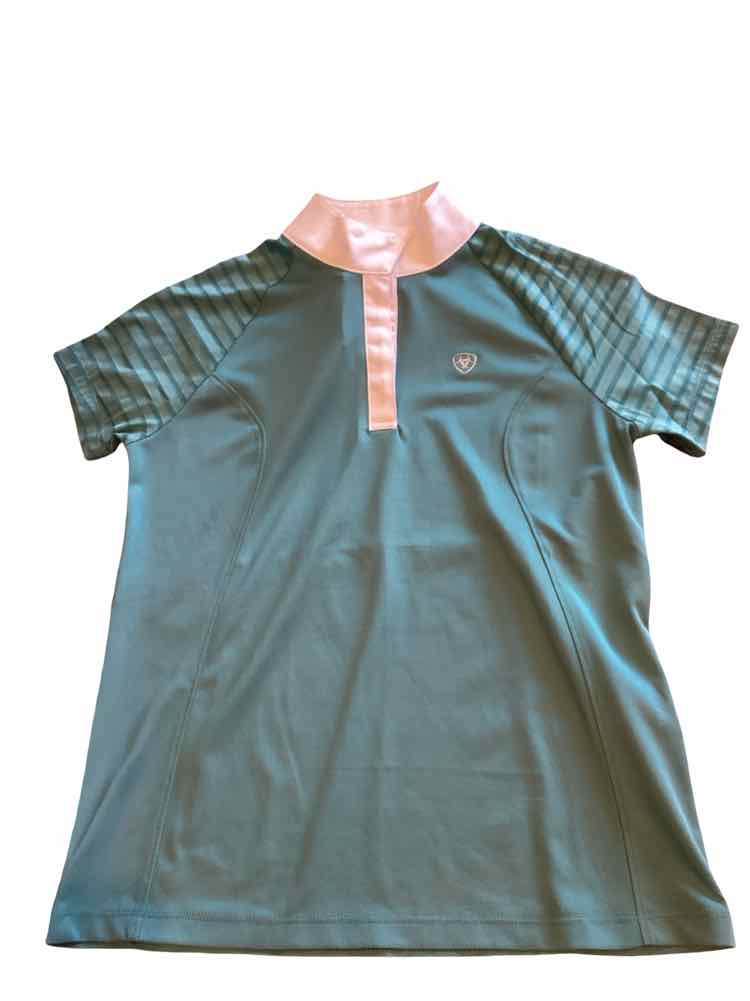 Ariat new kids M sea green ss top B
