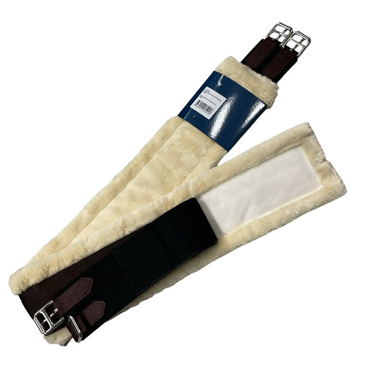 Stubben 52" Removable Fleece Girth w/ Double Elastic Brown New