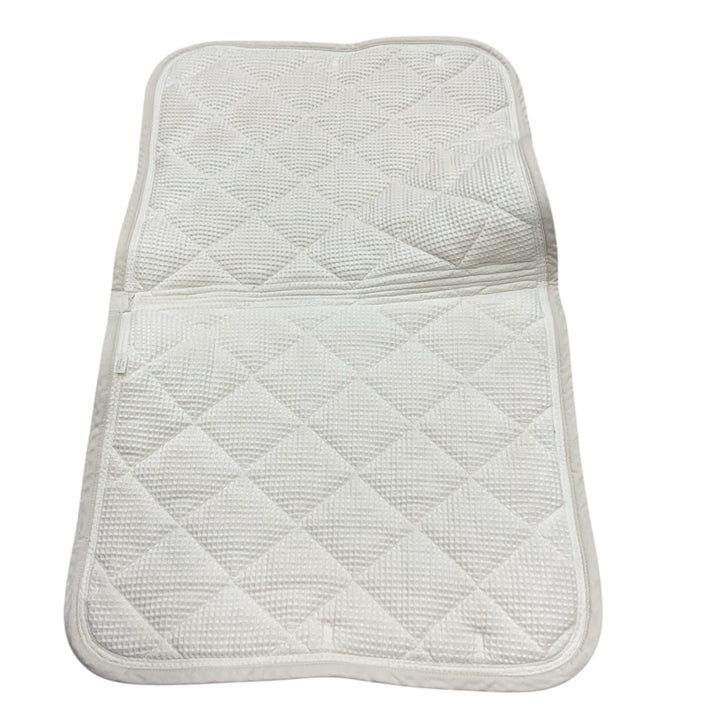 RG Italy Diamond Stitching Dressage Saddle Pad Light Cream Used - H