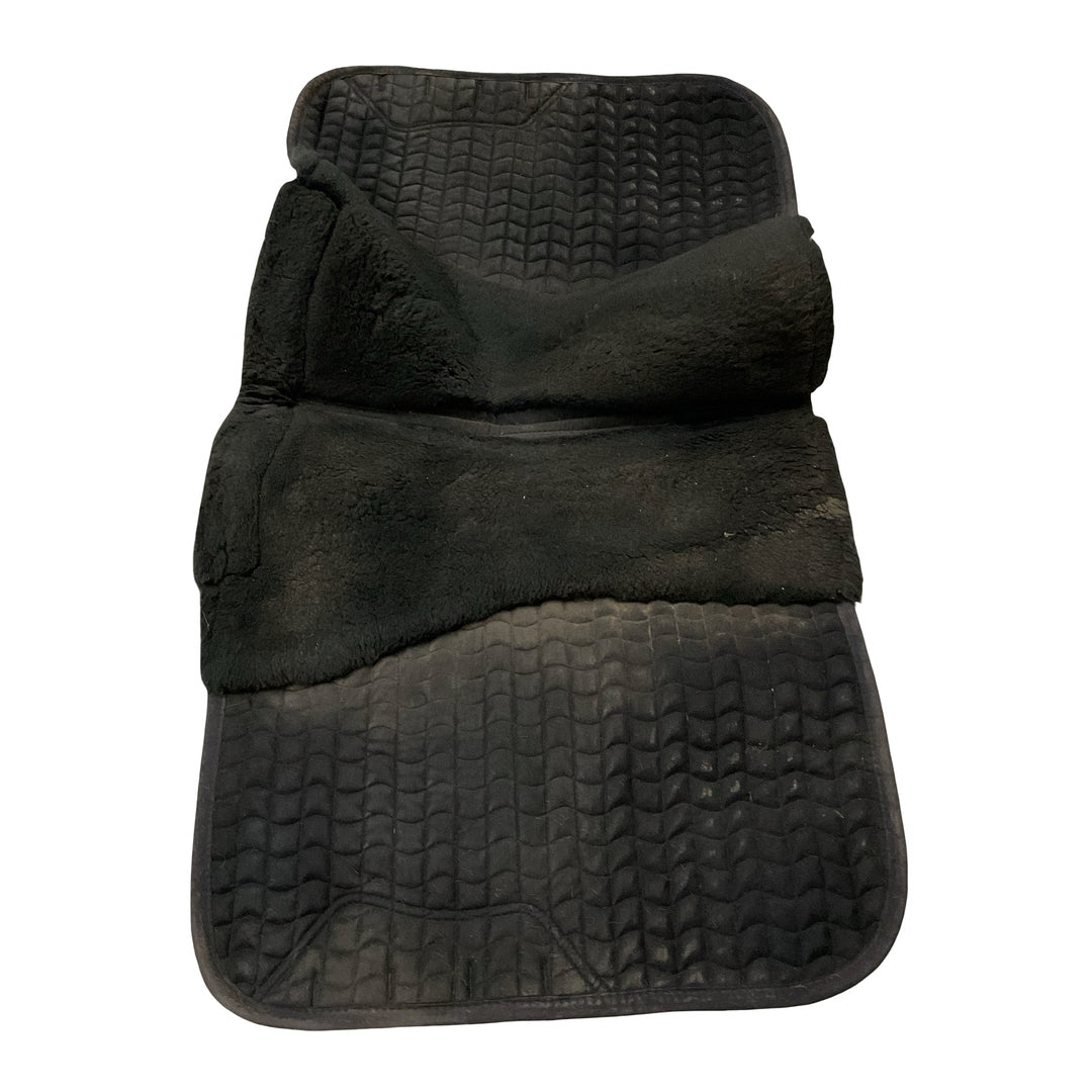 LeMieux Sm/Md Merino + Half Lined Square Dressage Saddle Pad Black/Black Used