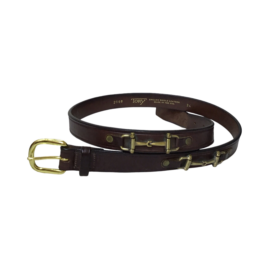 Tory 34" Snaffle Bit Leather Belt Used