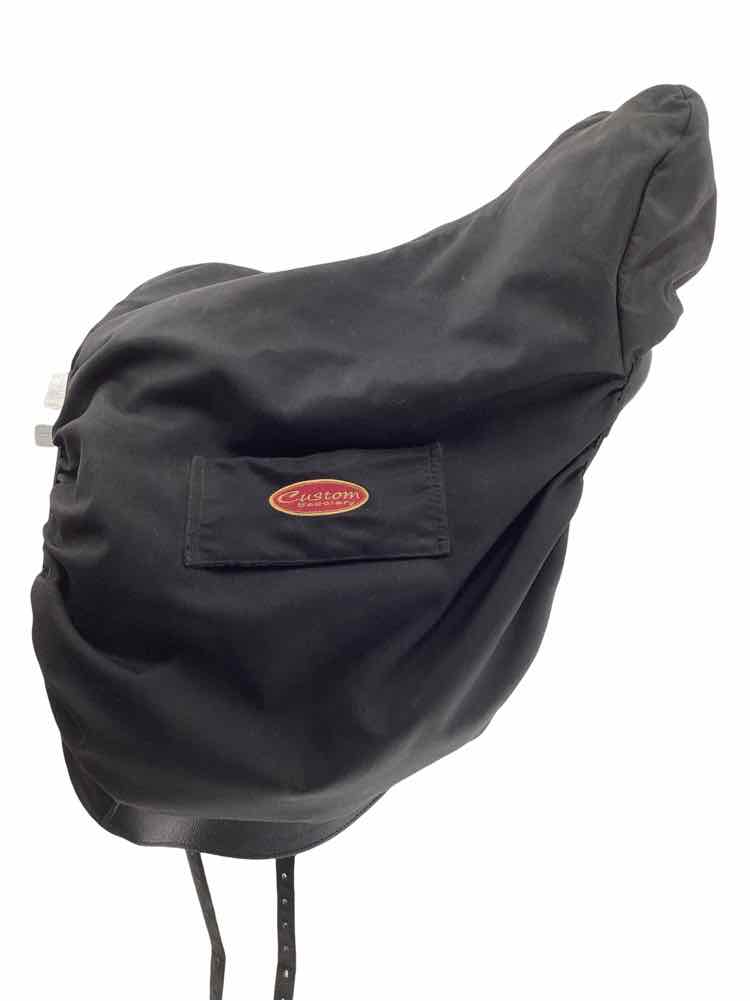 18" Custom Saddlery wool flocked mono flap shorter flap used dressage saddle