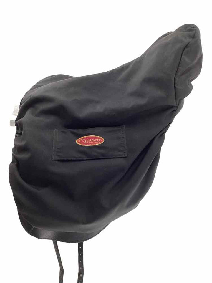 18" Custom Saddlery wool flocked mono flap shorter flap used dressage saddle