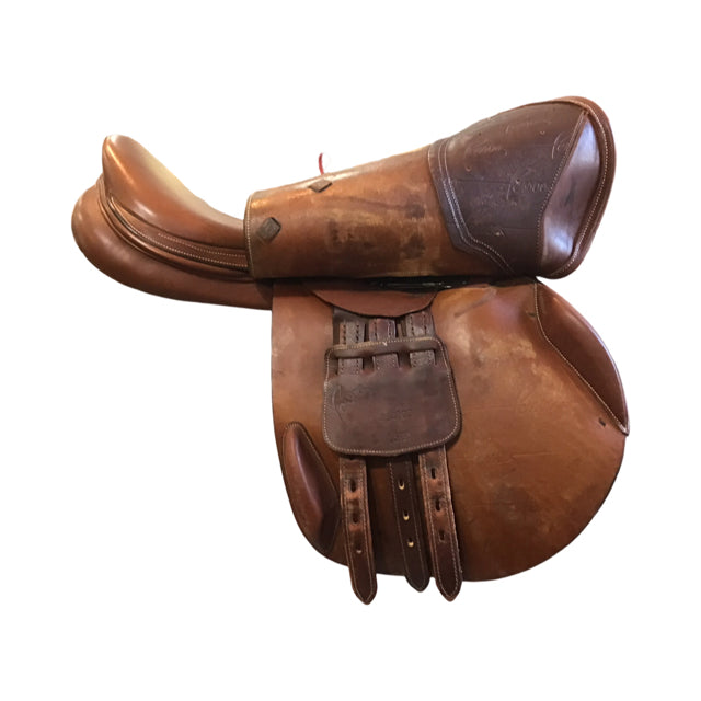 16.5" Pessoa Wide Tree Used Close Contact Saddle - C