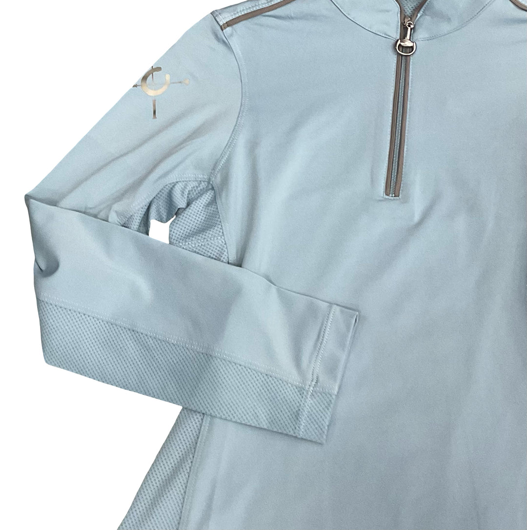 Chestnut Bay Child Medium Performance Rider SkyCool Youth Shirt Sky Blue New - H