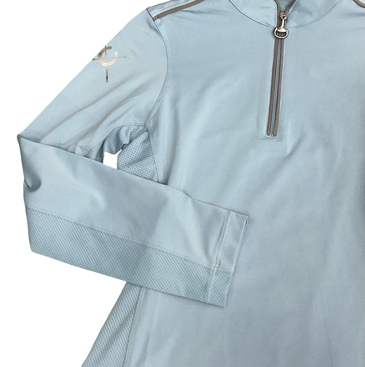 Chestnut Bay Child Medium Performance Rider SkyCool Youth Shirt Sky Blue New - H