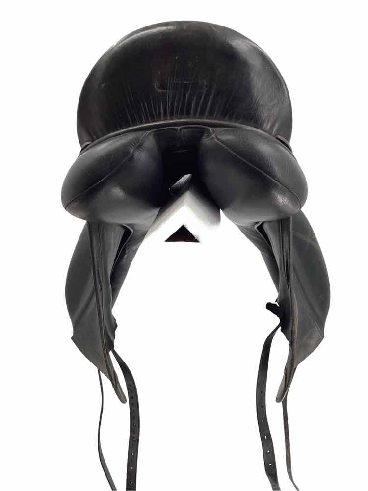 18.5" Custom Saddlery Laguna wool flocked used dressage saddle was just reflocke