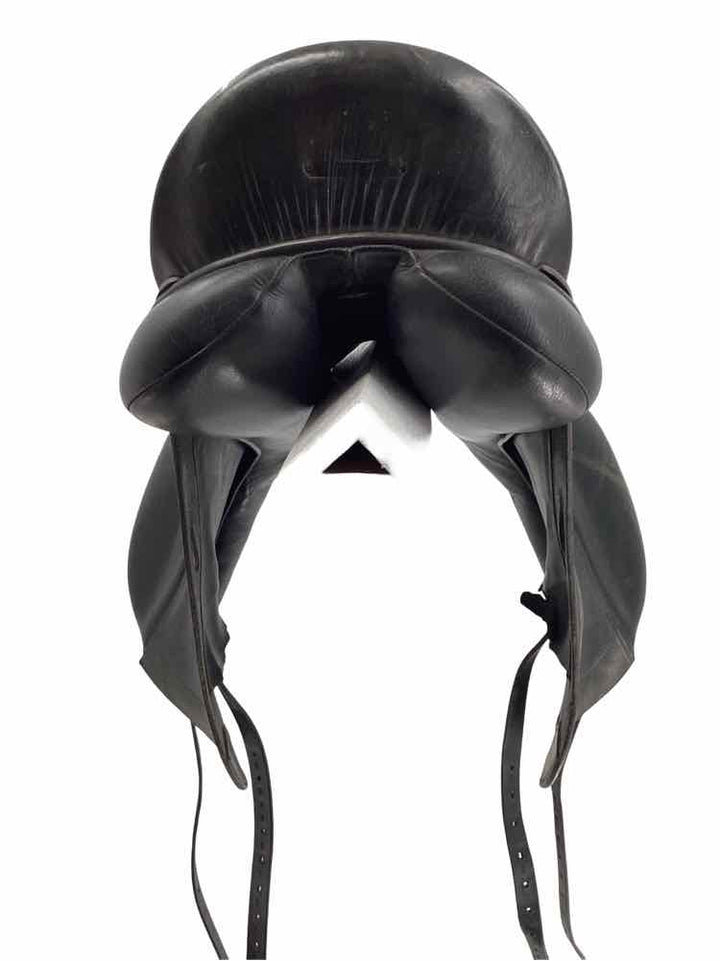 18.5" Custom Saddlery Laguna wool flocked used dressage saddle was just reflocke