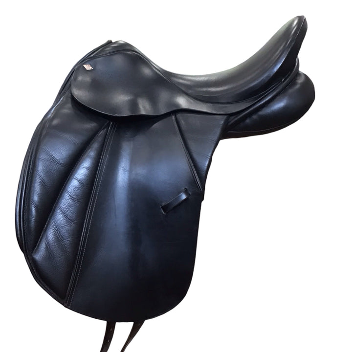 17" Lazer Crank Adjustable Used Dressage Saddle - H