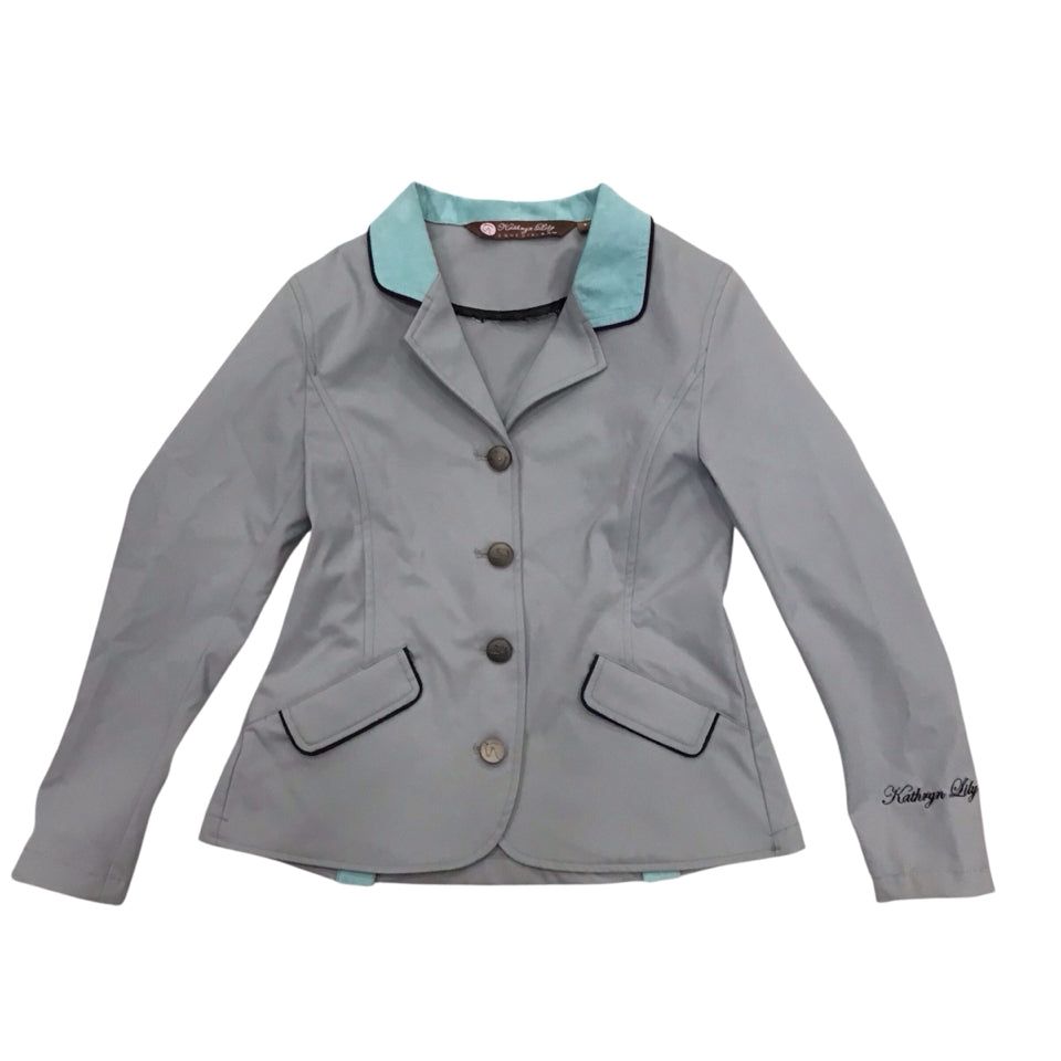 KATHRYN LILY Childs 8 grey Show Coat Used - H