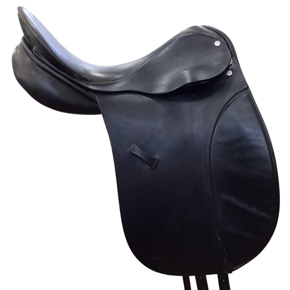 16.5" County Medium Wide 4 Fit Used Dressage Saddle - H